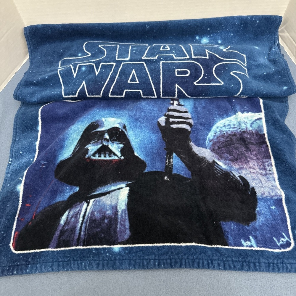 Star Wars Original Trilogy Darth Vader, C3PO,‎ R2D2 & Death Star 24"x44" Towel